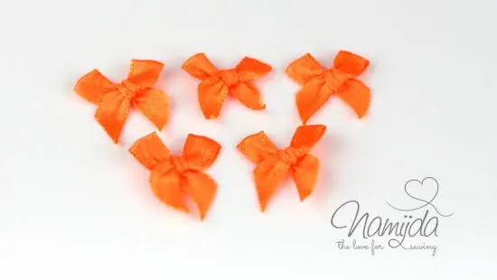 Markenware 5 ♥ MiNi Schleifchen Hell Orange ♥