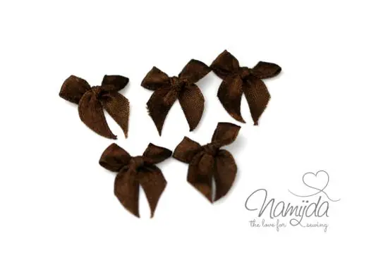 Top-Qualität 5 ♥ MiNi Schleifchen Braun ♥