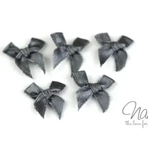 5 ♥ MiNi Schleifchen Grau ♥ Direktkauf