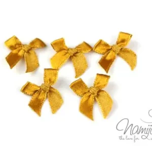 5 ♥ MiNi Schleifchen Cognac ♥ Mengenrabatt