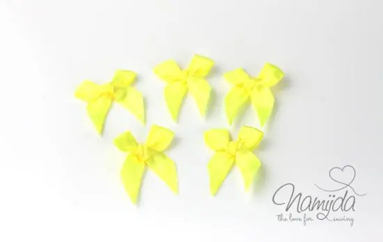 Preiswert 5 ♥ MiNi Schleifchen GELB ♥