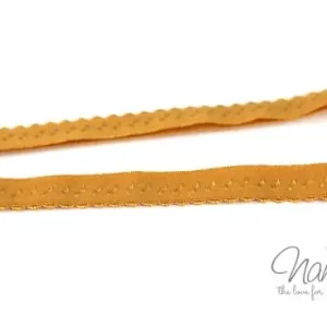 Neuheit 1 MTR. ♥ Elastisches Einfassband - Schrägband - Cognac ♥