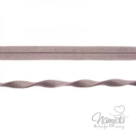 Premium 1 MTR. ♥ Elastisches Einfassband JACQUARD – Grau – 20mm – Glänzend ♥