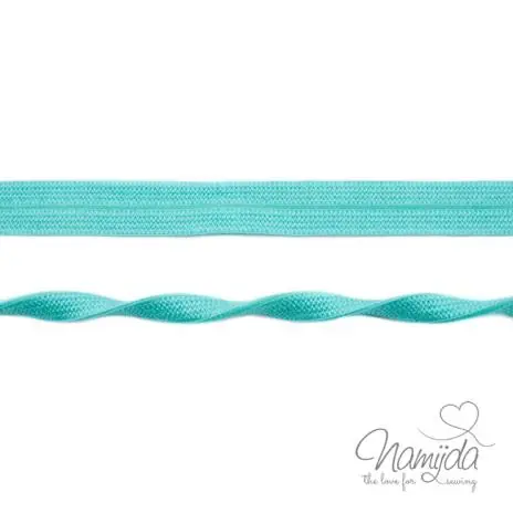 1 MTR. ♥ Elastisches Einfassband JACQUARD – MINT – 20mm – Glänzend ♥ Preisknaller
