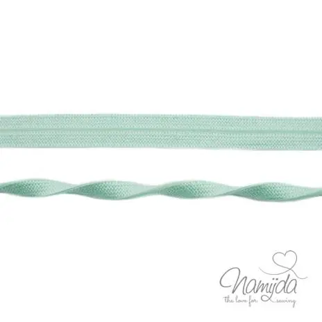 Beliebt 1 MTR. ♥ Elastisches Einfassband JACQUARD – Hell Mint – 20mm – Glänzend ♥