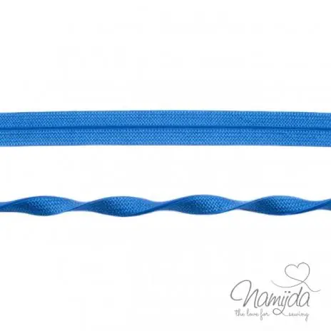 Kostenfreie Lieferung 1 MTR. ♥ Elastisches Einfassband JACQUARD – Royal Blau – 20mm – Glänzend ♥