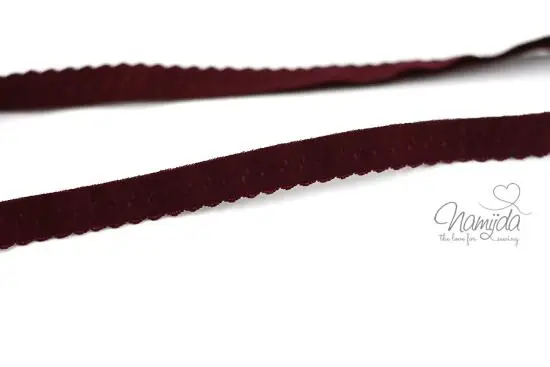 Abverkauf 1 MTR. ♥ Elastisches Einfassband – Schrägband – Bordeaux ♥