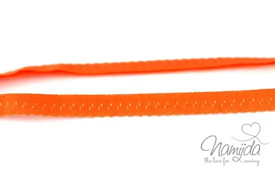 Mengenrabatt 1 MTR. ♥ Elastisches Einfassband – Schrägband – Orange ♥