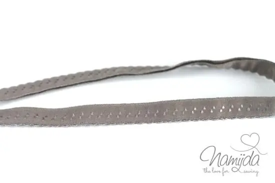 Aktuell 1 MTR. ♥ Elastisches Einfassband – Schrägband – Taupe ♥
