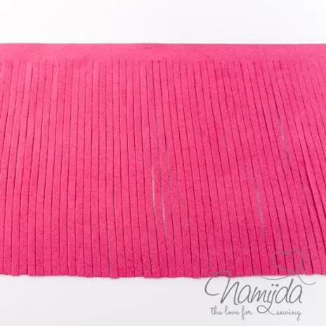 Jetzt Bestellen 1Mtr. ♥XL Kunstleder Fransenband PINK – 12cm ♥