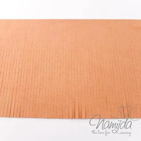 Meistverkauft 1Mtr. ♥XL Kunstleder Fransenband APRICOT – 12cm ♥