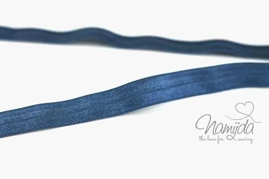 Heute Kaufen 1 MTR. ♥ Elastisches Einfassband – Jeans – Falzgummi – Glänzend ♥