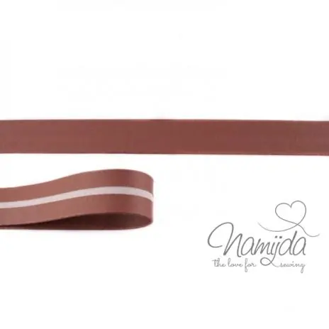 Kostenfreie Lieferung 1 MTR. ♥ Kunstleder Schrägband – Rost – 20mm – Einfassband ♥