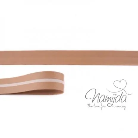 Finale Aktion 1 MTR. ♥ Kunstleder Schrägband – Sand – 20mm – Einfassband ♥