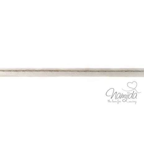 1 MTR. ♥ Kunstleder Paspelband Silber ♥ Schneller Versand