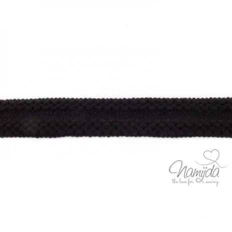 Großhandel 1 MTR. ♥ Einfassband Strick – schwarz ♥