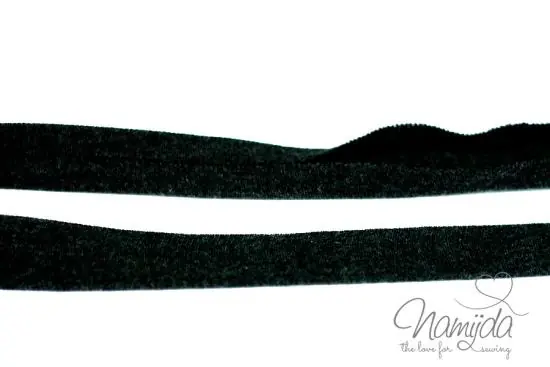 1 MTR. ♥ Elastisches Jersey Schrägband – Dunkelgrau meliert ♥ Kostenloser Versand