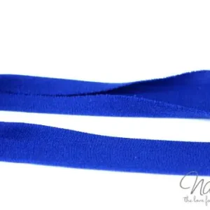 Premium 1 MTR. ♥ Elastisches Jersey Schrägband - Royal Blau ♥