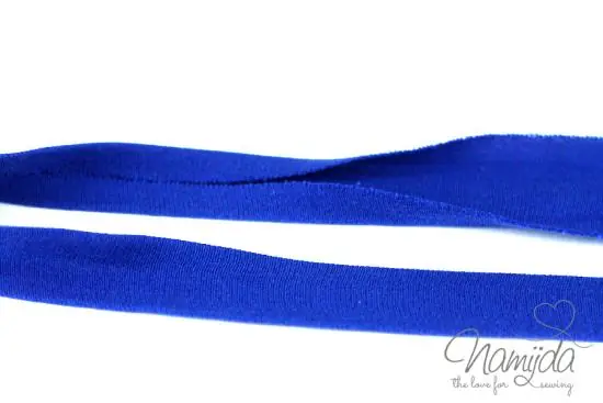 Premium 1 MTR. ♥ Elastisches Jersey Schrägband – Royal Blau ♥