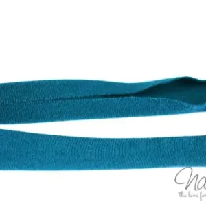 Garantierte Lieferung 1 MTR. ♥ Elastisches Jersey Schrägband - Petrol ♥