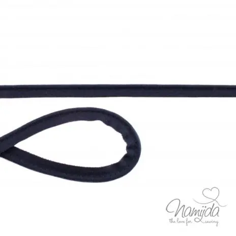 Gratis Versand 1 MTR. ♥ Jersey Paspelband Dunkelblau ♥ elastisch