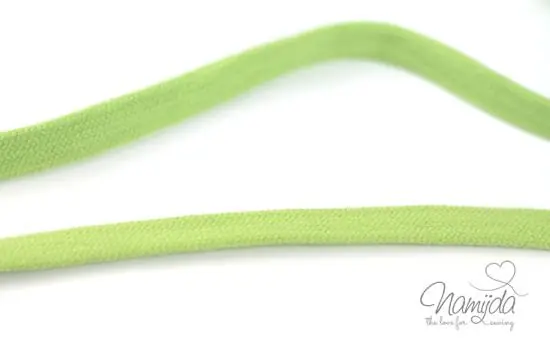 1 MTR. ♥ Kordel, Band – flach – Lime – 1,5 cm♥ Kracherpreis