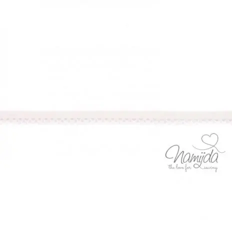 Solange Der Vorrat Reicht 1 MTR. ♥SCHRÄGBAND – UNI NATUR WEISS – Häkelborte♥