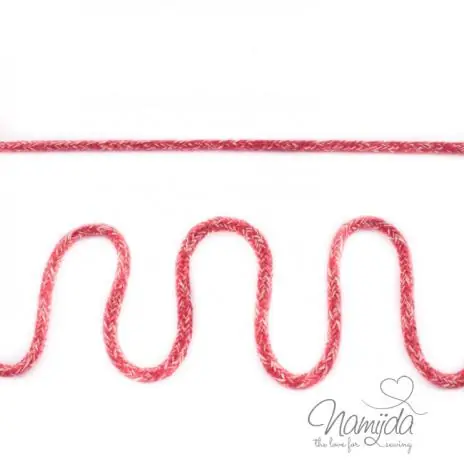 Gleich Bestellen 1 MTR. ♥ Zweifarbige Kordel – ROT/WEISS – Melange ♥