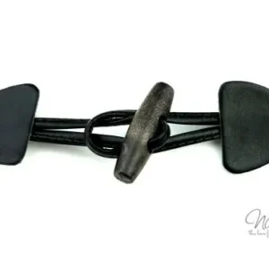 1 Stück ♥ Dufflecoat-Verschluss f. Kinder - Schwarz - Knebelknopf - zweiteilig ♥ Direktkauf