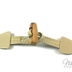 1 Stück ♥ Dufflecoat-Verschluss f. Kinder - Natur - Knebelknopf - zweiteilig ♥ Kostenloser Rückversand