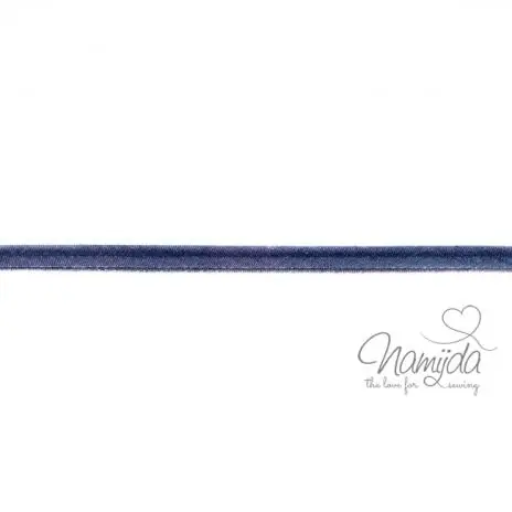 Handgefertigt 1 MTR. ♥ JEANS Paspelband DUNKELBLAU ♥ 100% Baumwolle