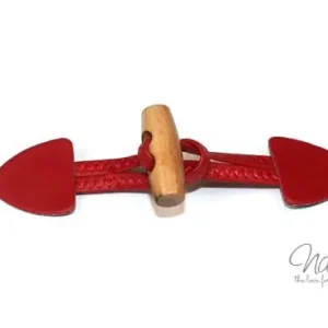 1 Stück ♥ Dufflecoat-Verschluss f. Kinder - Rot - Knebelknopf - zweiteilig ♥ Günstig