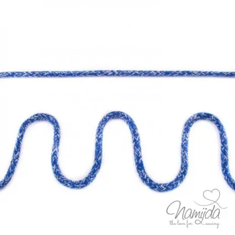 Kostenfreie Lieferung 1 MTR. ♥ Zweifarbige Kordel – ROYAL BLAU/WEISS – Melange ♥