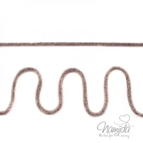 Jetzt Zugreifen 1 MTR. ♥ Zweifarbige Kordel – HELLGRAU/WEISS – Melange ♥