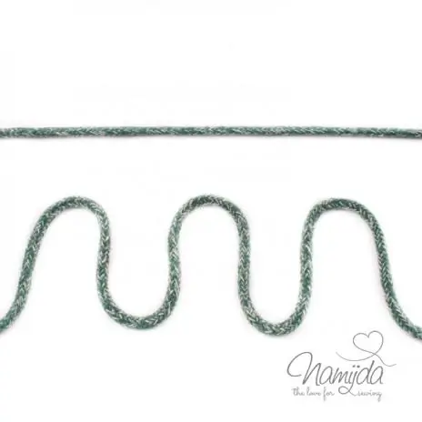 1 MTR. ♥ Zweifarbige Kordel – KHAKI/WEISS – Melange ♥ Original