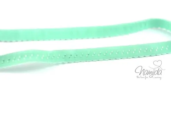 1 MTR. ♥ Elastisches Einfassband – Schrägband – Hell Mint ♥ Sonderangebot