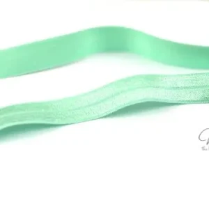 1 MTR. ♥ Elastisches Einfassband - HELL MINT - Falzgummi - Glänzend ♥ Mengenrabatt