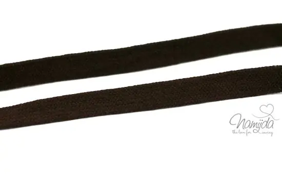 Handgefertigt 1 MTR. ♥ Kordel, Band – flach – DUNKEL BRAUN – 1,5 cm ♥