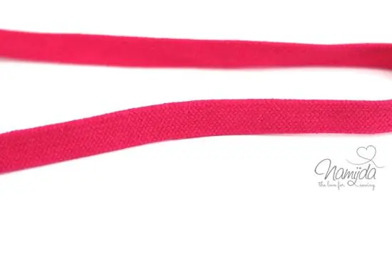 Original 1 MTR. ♥ Kordel, Band – flach – Pink – 1,5 cm ♥