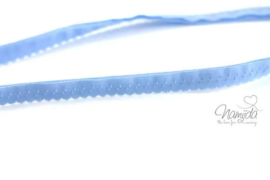 Kracherpreis 1 MTR. ♥ Elastisches Einfassband – Schrägband – Hellblau ♥