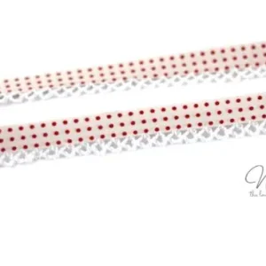 1 MTR. ♥SCHRÄGBAND - Häkelborte - Pünktchen Rose´ ♥ Hochwertig