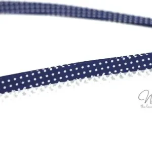 Rabatt 1 MTR. ♥SCHRÄGBAND - Häkelborte - Pünktchen Lila ♥