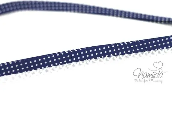 Rabatt 1 MTR. ♥SCHRÄGBAND – Häkelborte – Pünktchen Lila ♥