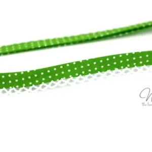 1 MTR. ♥SCHRÄGBAND - Häkelborte - Pünktchen Lime ♥ Sonderaktion
