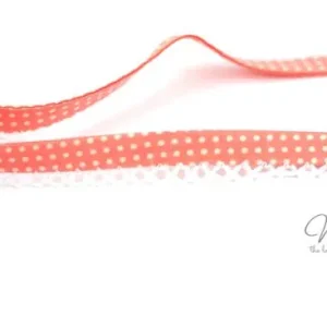 1 MTR. ♥SCHRÄGBAND - Häkelborte - Pünktchen Apricot ♥ Expressversand