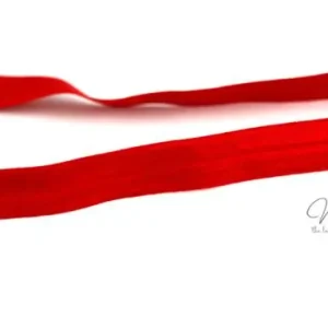 Meistverkauft 1 MTR. ♥ Elastisches Einfassband - Rot - Falzgummi - Glänzend ♥