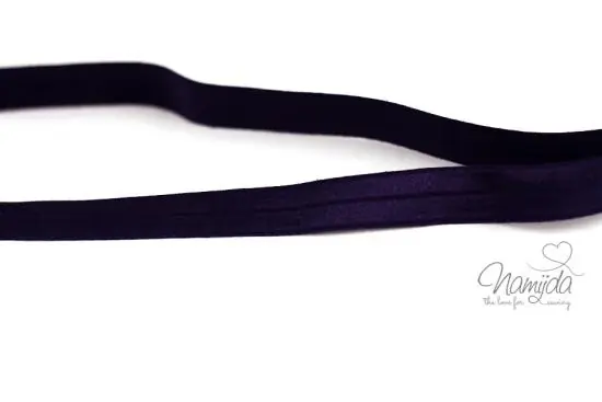 Bestseller 1 MTR. ♥ Elastisches Einfassband – Lila – Falzgummi – Glänzend ♥