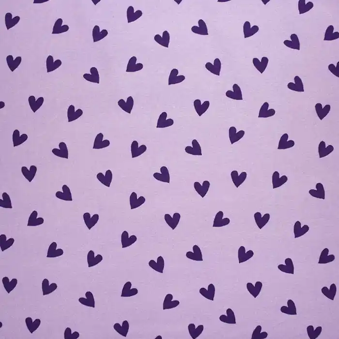 Preis Gesenkt Flanell, Baumwolle, Herzen, 29832-003, violett