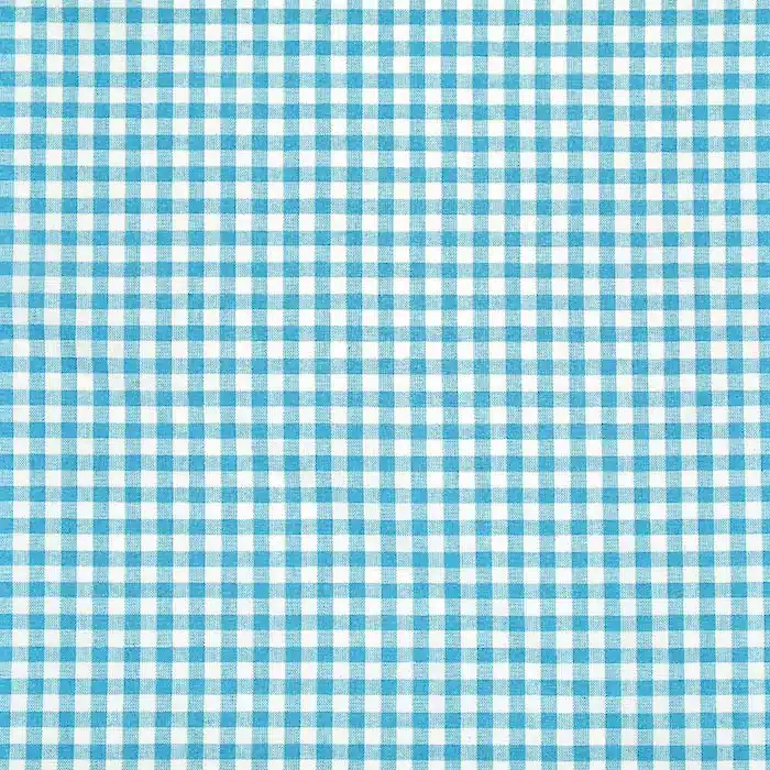 Direkt Vom Hersteller Baumwolle, Popeline, kariert, 30179-012, türkis