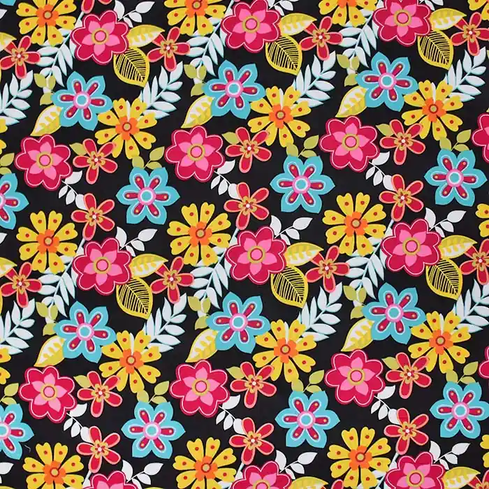 Baumwolle, Popeline, blumig, 30175-999 Weltweiter Versand